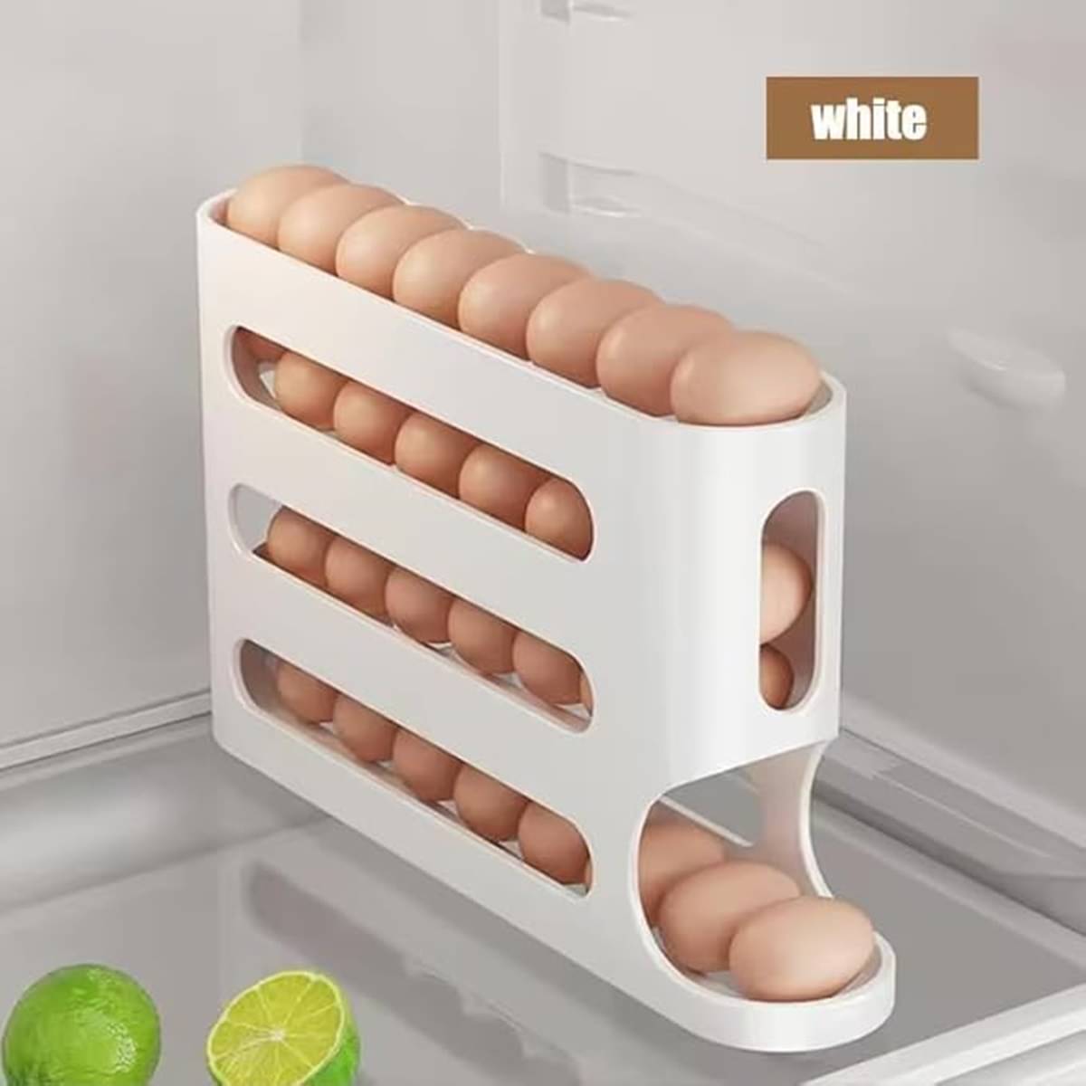     			iview kitchenware 3-Tier Egg Seperator Plastic White Egg Container ( Set of 1 )