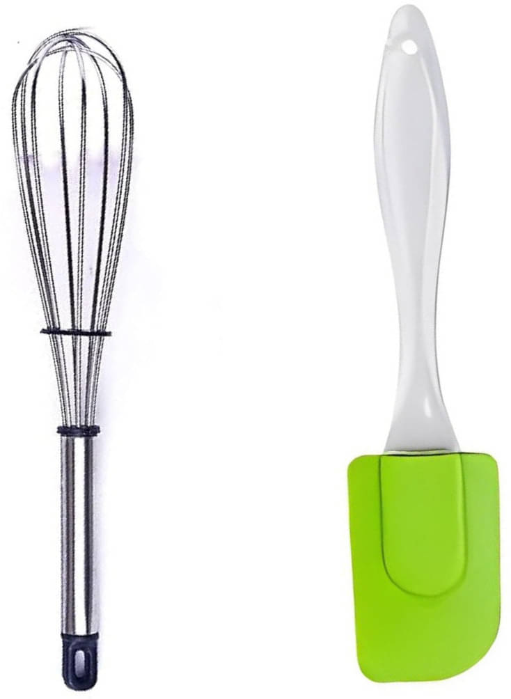 omortex Multicolor Virgin Plastic Stainless Steel Whisk & Big Spatula ( Set of 2 ) omortex Multicolor Virgin Plastic Stainless Steel Whisk & Big Spatula ( Set of 2 )