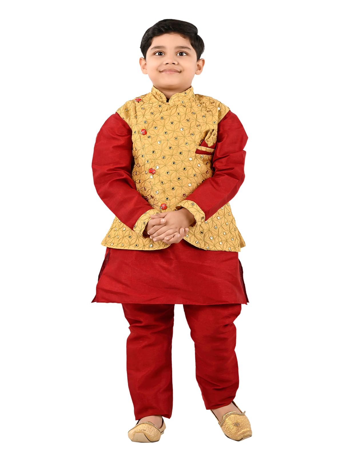     			s muktar garments Pack of 1 Boys Cotton Blend ( Maroon )