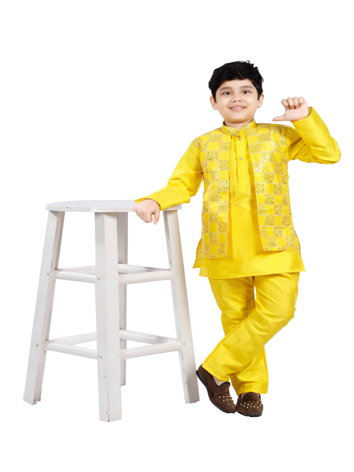 s muktar garments Yellow Rayon Boys ( Pack of 1 ) - Kurtas & Kurta Sets | Buy online on ZillyBuy