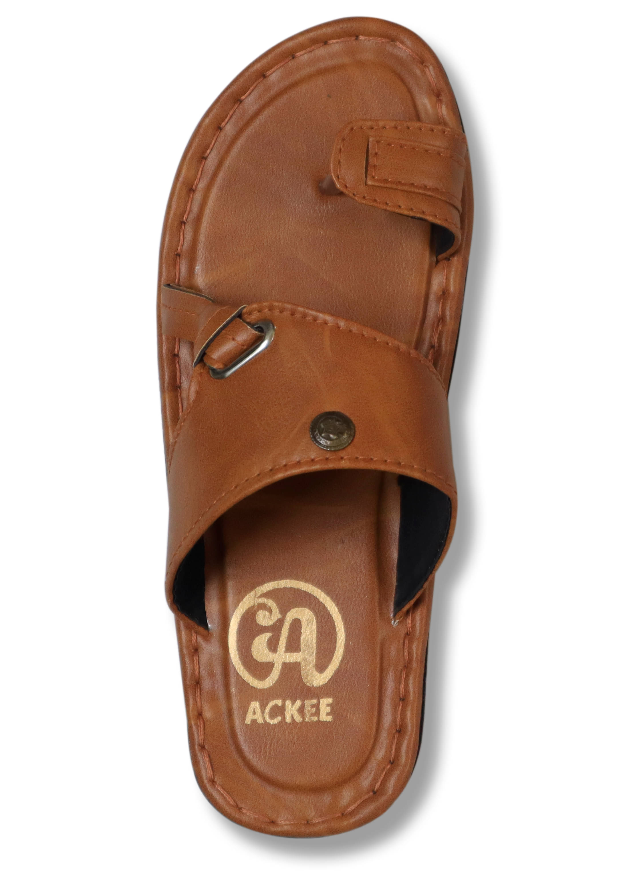     			Aishwary Glams Tan Men's Leather Slipper