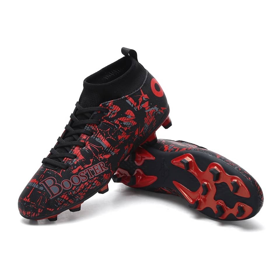 Aivin Booster Black Football Shoes