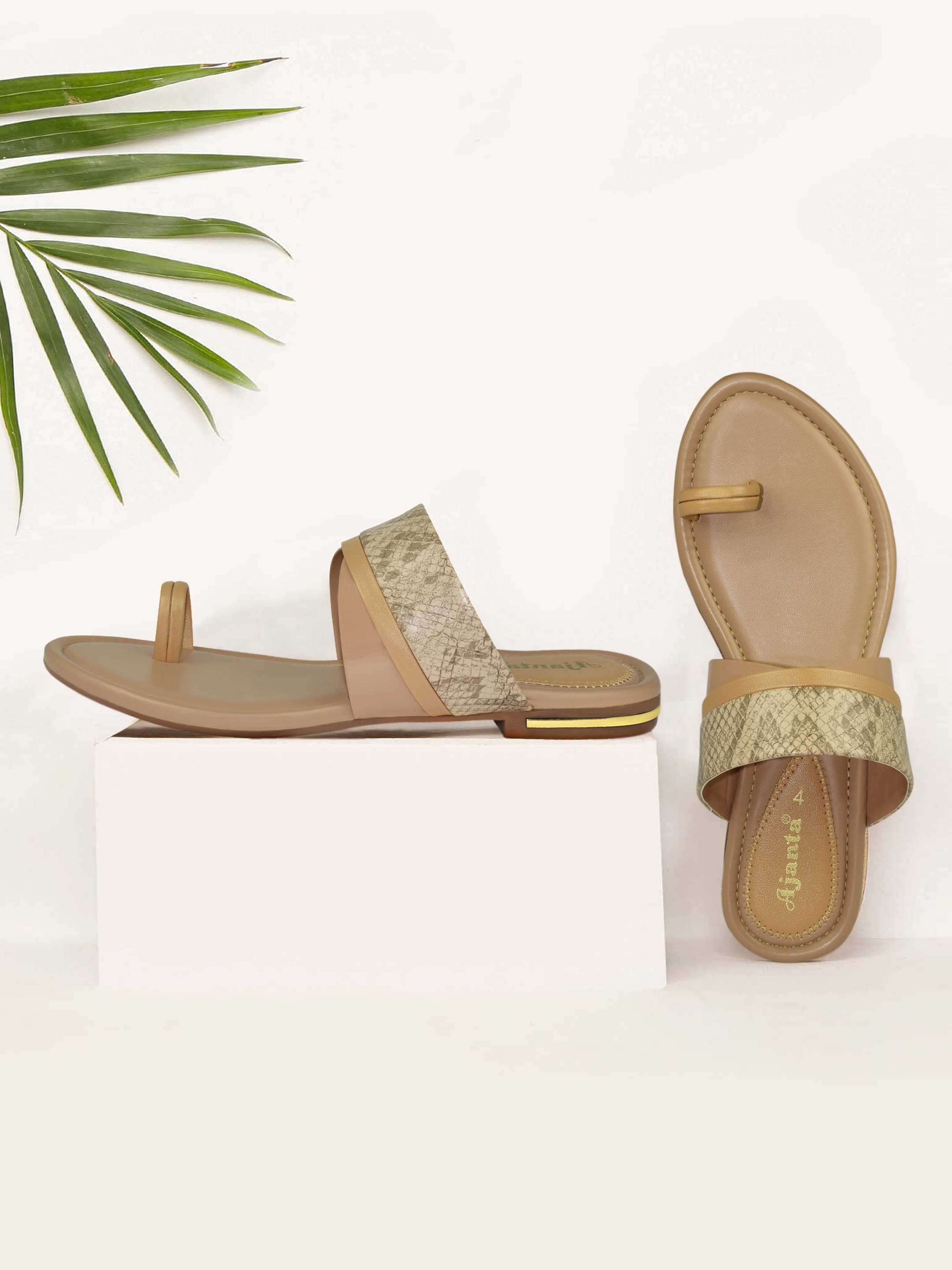     			Ajanta Beige Women's Flats