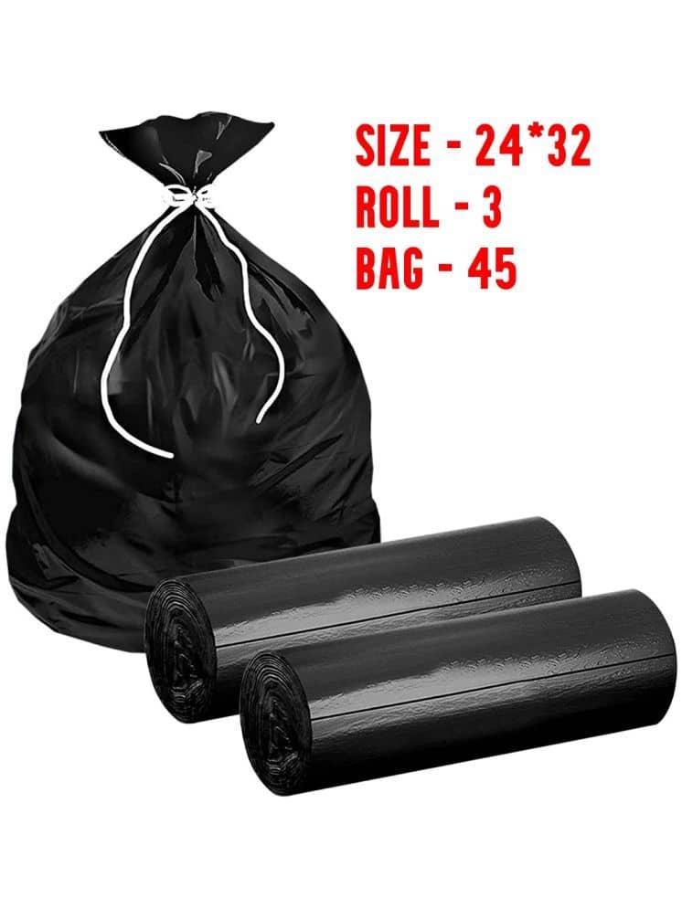 Arni Garbage Bag 4 size Black Virgin Plastic Garbage Bag Pack of 3