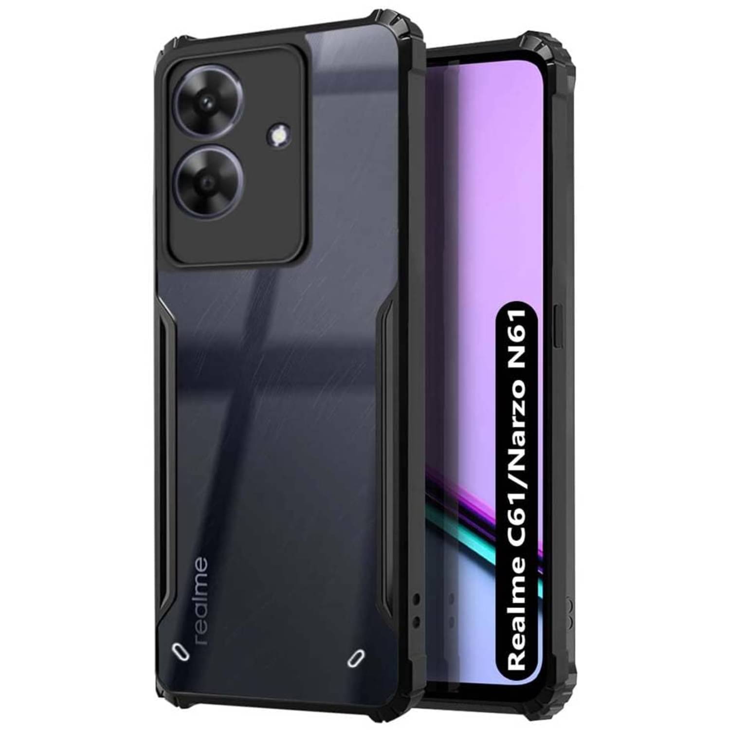 Case Vault Covers Shock Proof Case Compatible For Polycarbonate Realme C61 ( )     			Case Vault Covers Shock Proof Case Compatible For Polycarbonate Realme C61 ( )