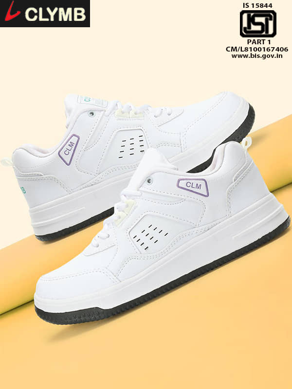 Clymb White Men's Sneakers - Casual Shoes | Buy online on ZillyBuy