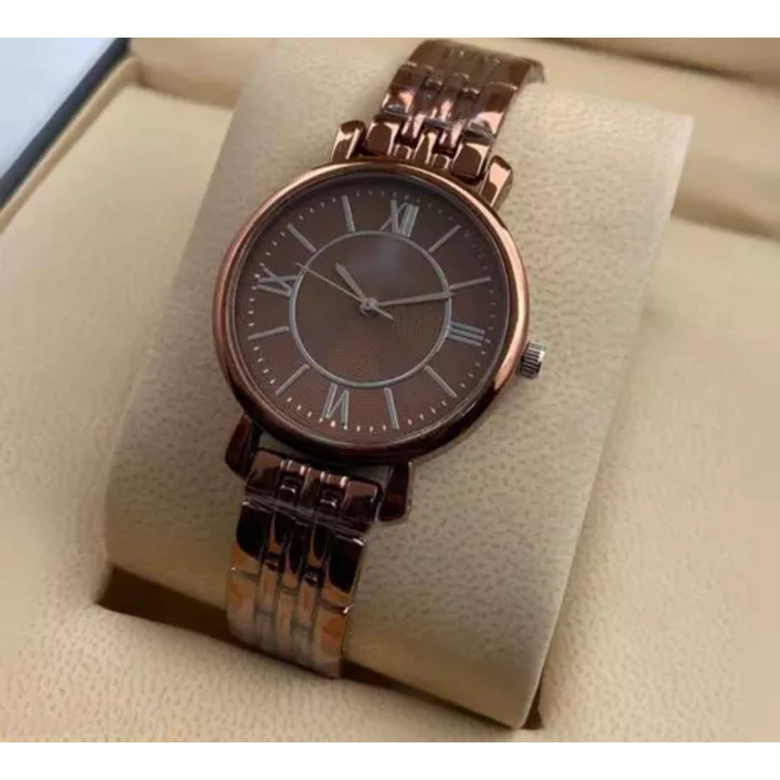 EEWHI Brown Metal Analog Womens Watch
