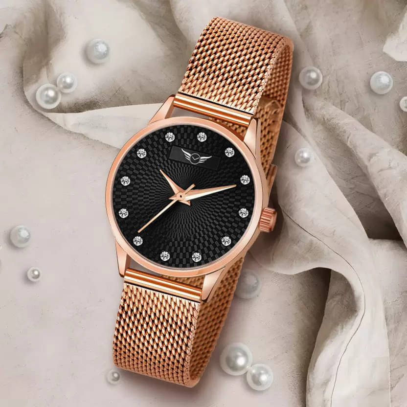    			EEWHI Rose Gold Brass Analog Womens Watch