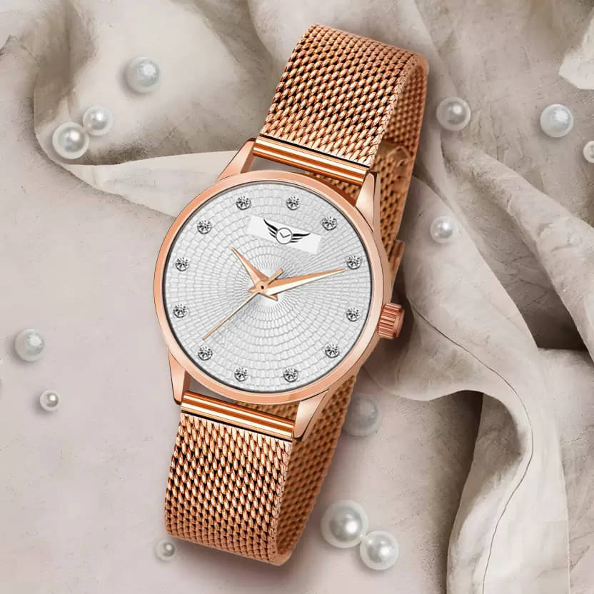     			EEWHI Rose Gold Brass Analog Womens Watch
