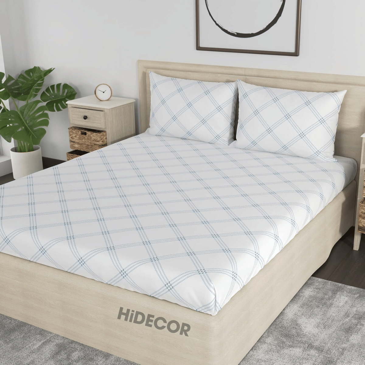 HIDECOR Microfiber 1 Double Bedsheet with 2 Pillow Covers ( Off White ) HIDECOR Microfiber 1 Double Bedsheet with 2 Pillow Covers ( Off White )
