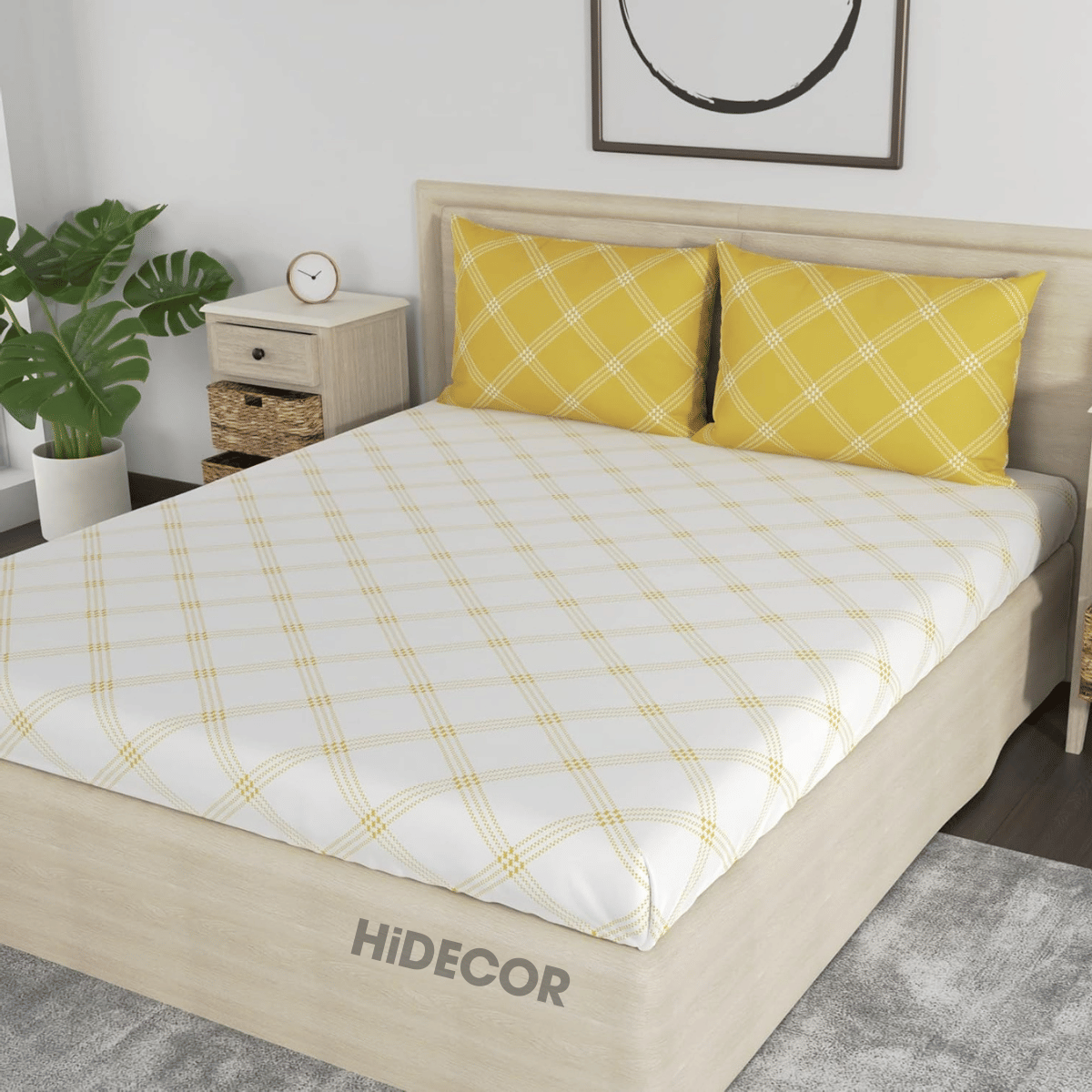 HIDECOR Microfiber 1 Double Bedsheet with 2 Pillow Covers ( Multicolor ) HIDECOR Microfiber 1 Double Bedsheet with 2 Pillow Covers ( Multicolor )