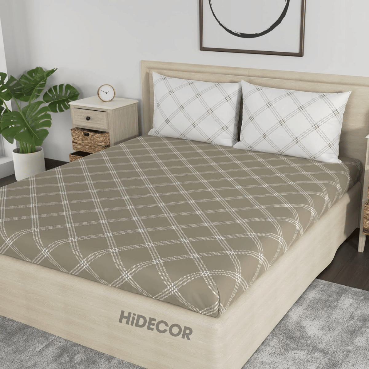 HIDECOR Microfiber 1 Double Bedsheet with 2 Pillow Covers ( Gray ) HIDECOR Microfiber 1 Double Bedsheet with 2 Pillow Covers ( Gray )