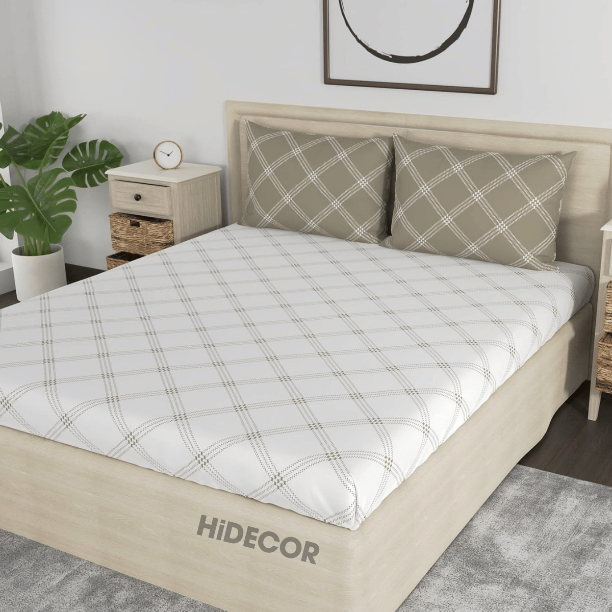 HIDECOR Microfiber 1 Double Bedsheet with 2 Pillow Covers ( Grey ) HIDECOR Microfiber 1 Double Bedsheet with 2 Pillow Covers ( Grey )
