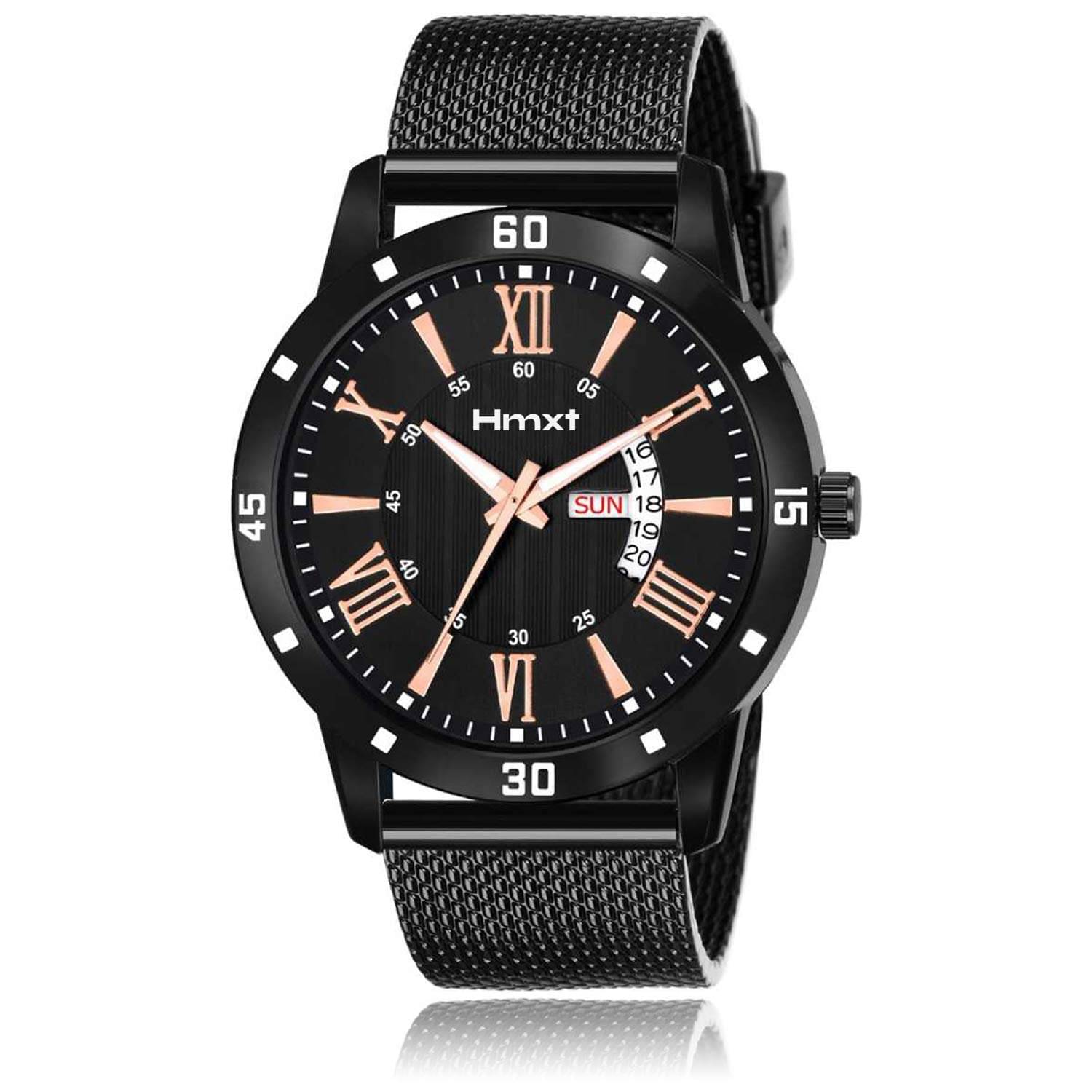     			HMXT Black Silicon Analog Men's Watch