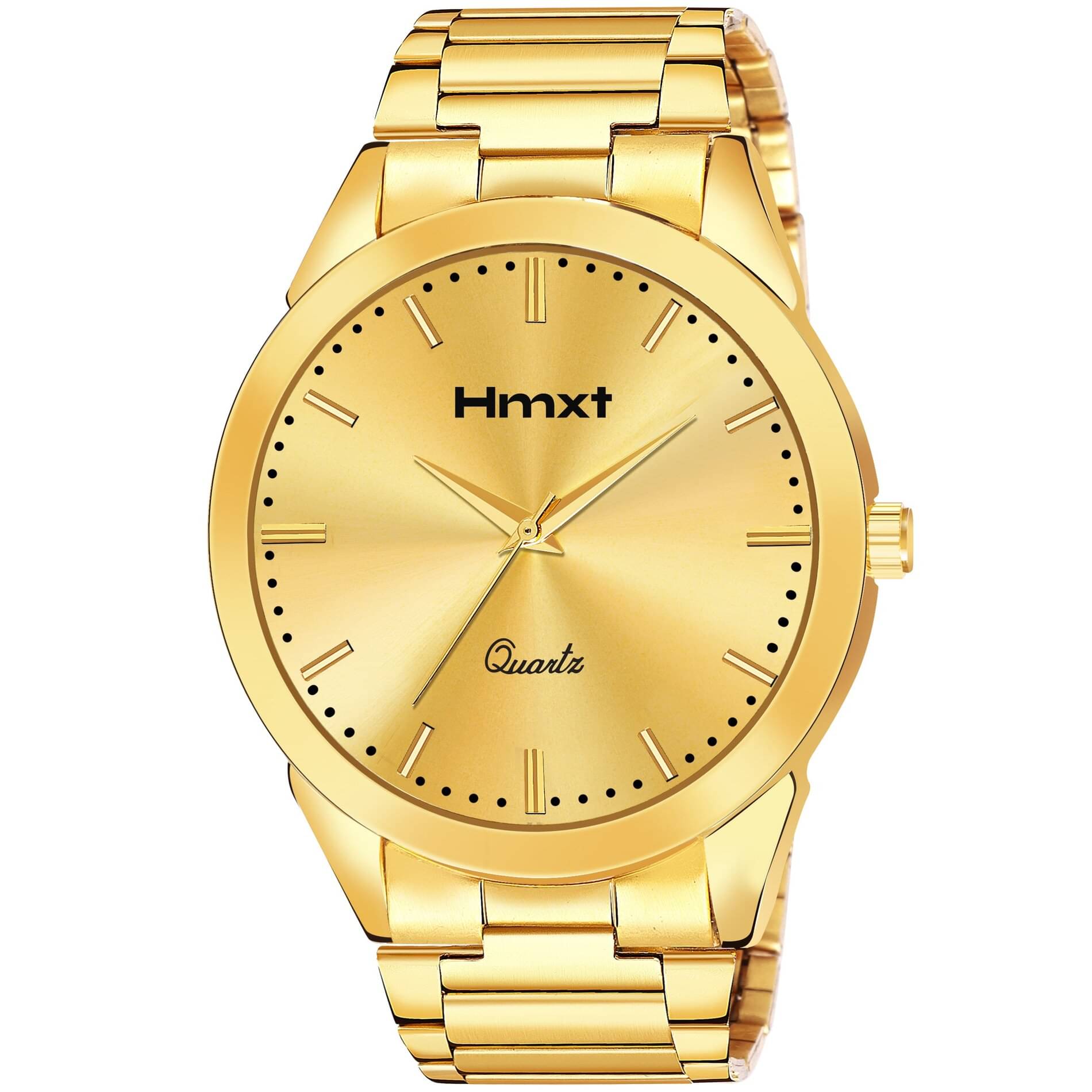     			HMXT Gold Stainless Steel Analog Men's Watch