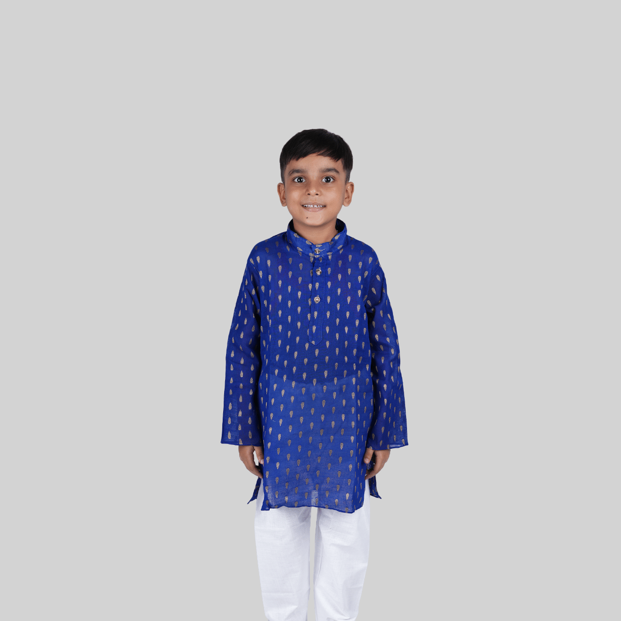     			Kidzee Kingdom Pack of 1 Boys Cotton Costume Set ( Blue,White )