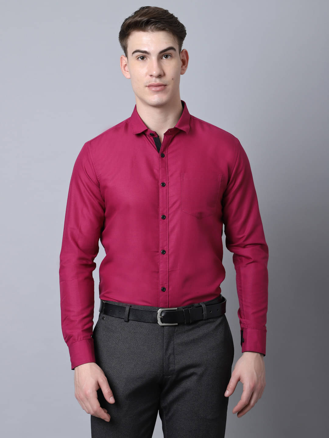 MAJESTIC MAN Cotton Blend Slim Fit Full Sleeves Men's Formal Shirt - Purple ( Pack of 1 ) MAJESTIC MAN Cotton Blend Slim Fit Full Sleeves Men's Formal Shirt - Purple ( Pack of 1 )