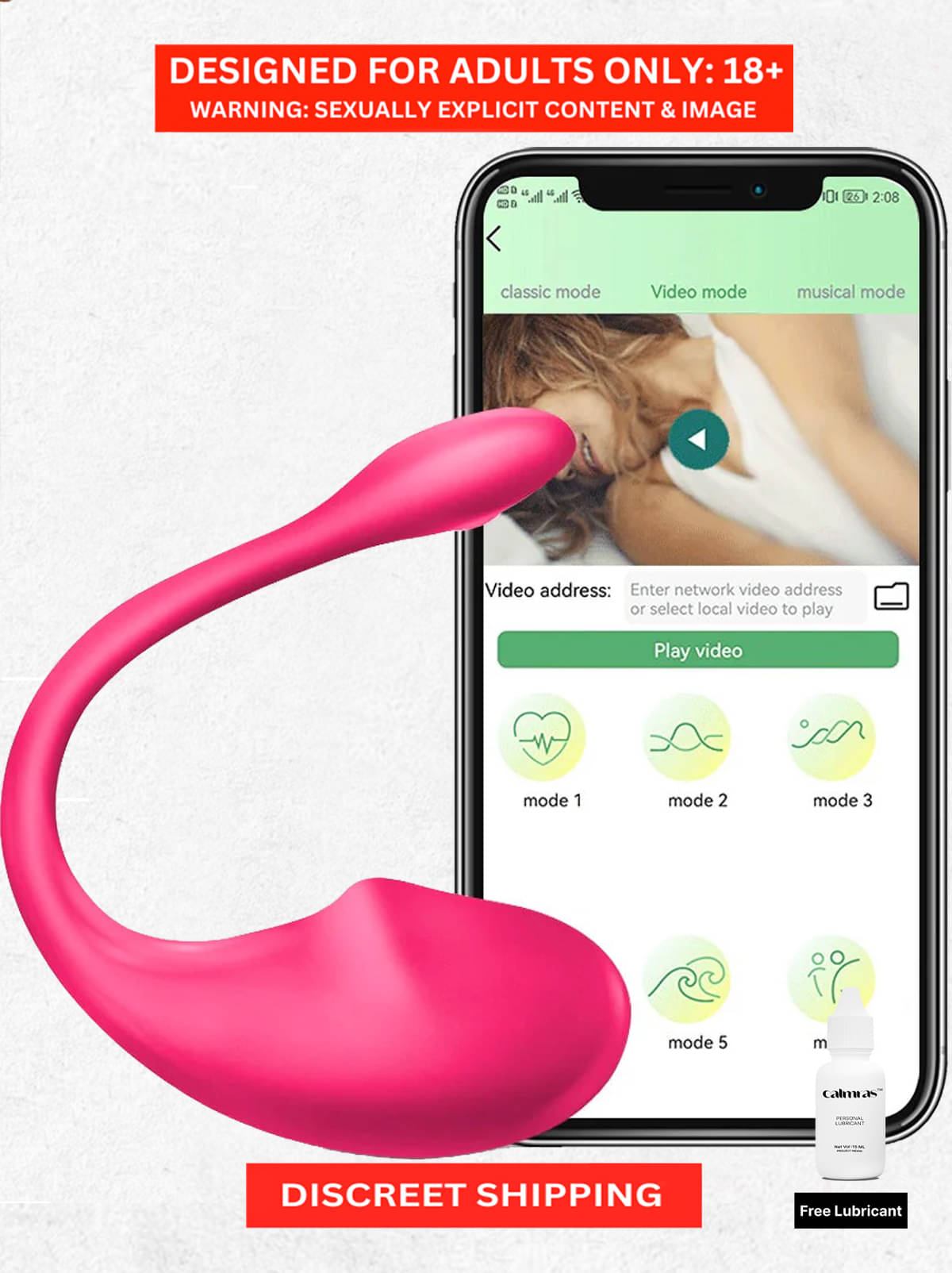 Naughty Nights App Controlled Vibrating Panties Fully Waterproof Vibrator Silicone Material Mobile Phone Controlled Vibrator for Long Distance Couples with Free Lube Naughty Nights App Controlled Vibrating Panties Fully Waterproof Vibrator Silicone Material Mobile Phone Controlled Vibrator for Long Distance Couples with Free Lube