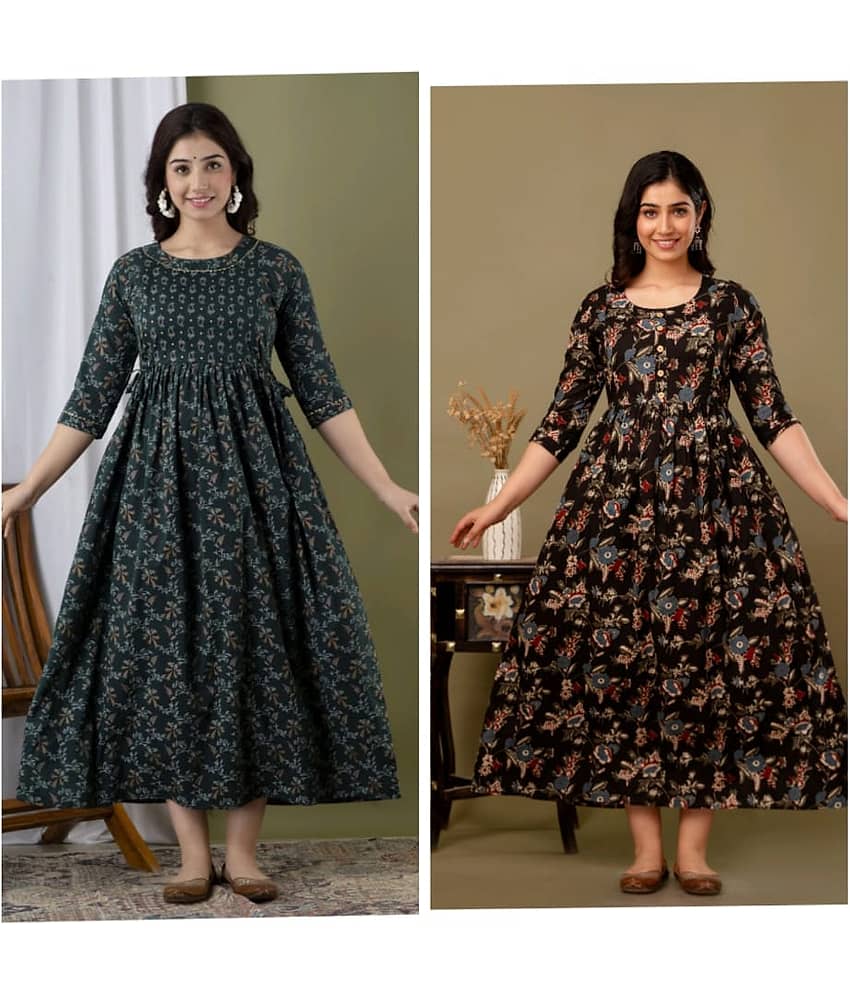 Nevisha Style Multi Color Cotton Maternity Kurta Pack of 2 - Kurtis, Tunics | Buy online on ZillyBuy