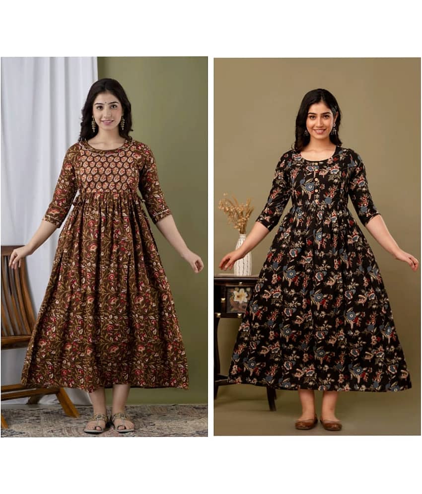 Nevisha Style Multi Color Cotton Maternity Kurta Pack of 2 - Kurtis, Tunics | Buy online on ZillyBuy