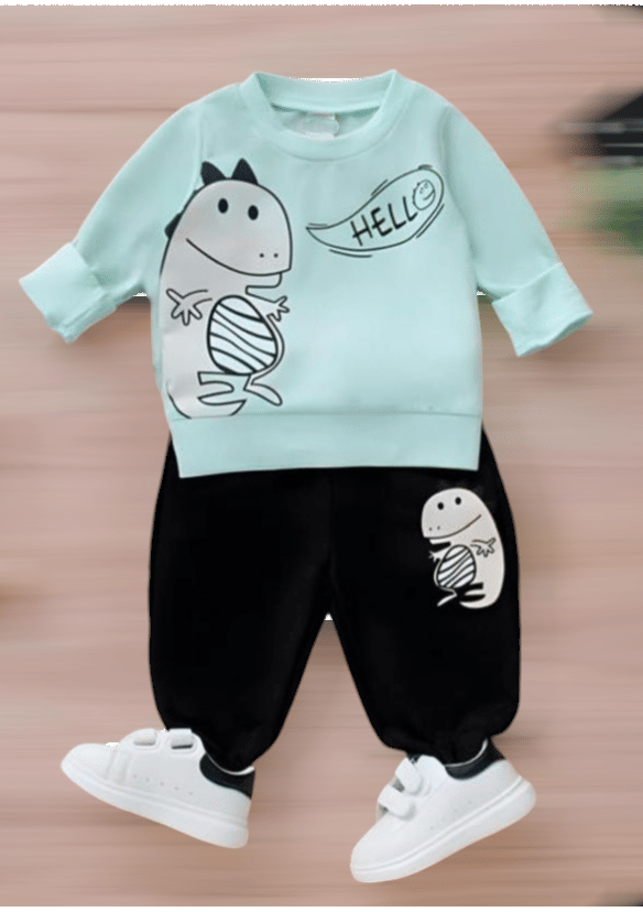     			ODIMENT Pack of 1 Boys Cotton Shirt & Pants Set ( Light Blue )