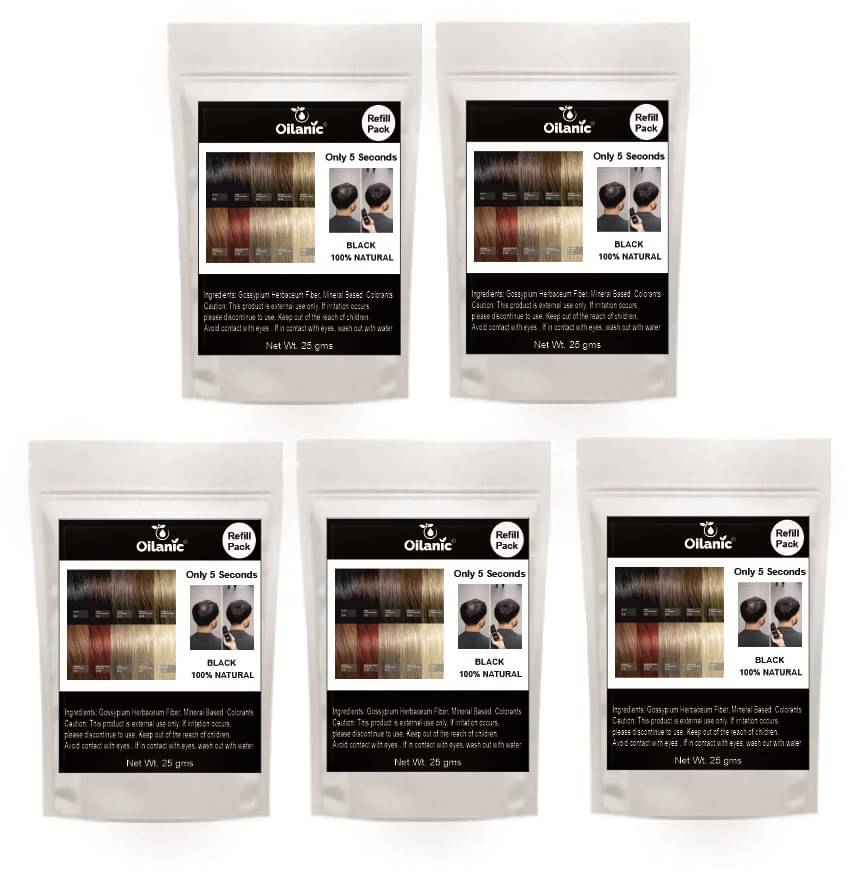     			Oilanic Hair Building Fiber Hair Building Fiber 25 gm Pack of 5