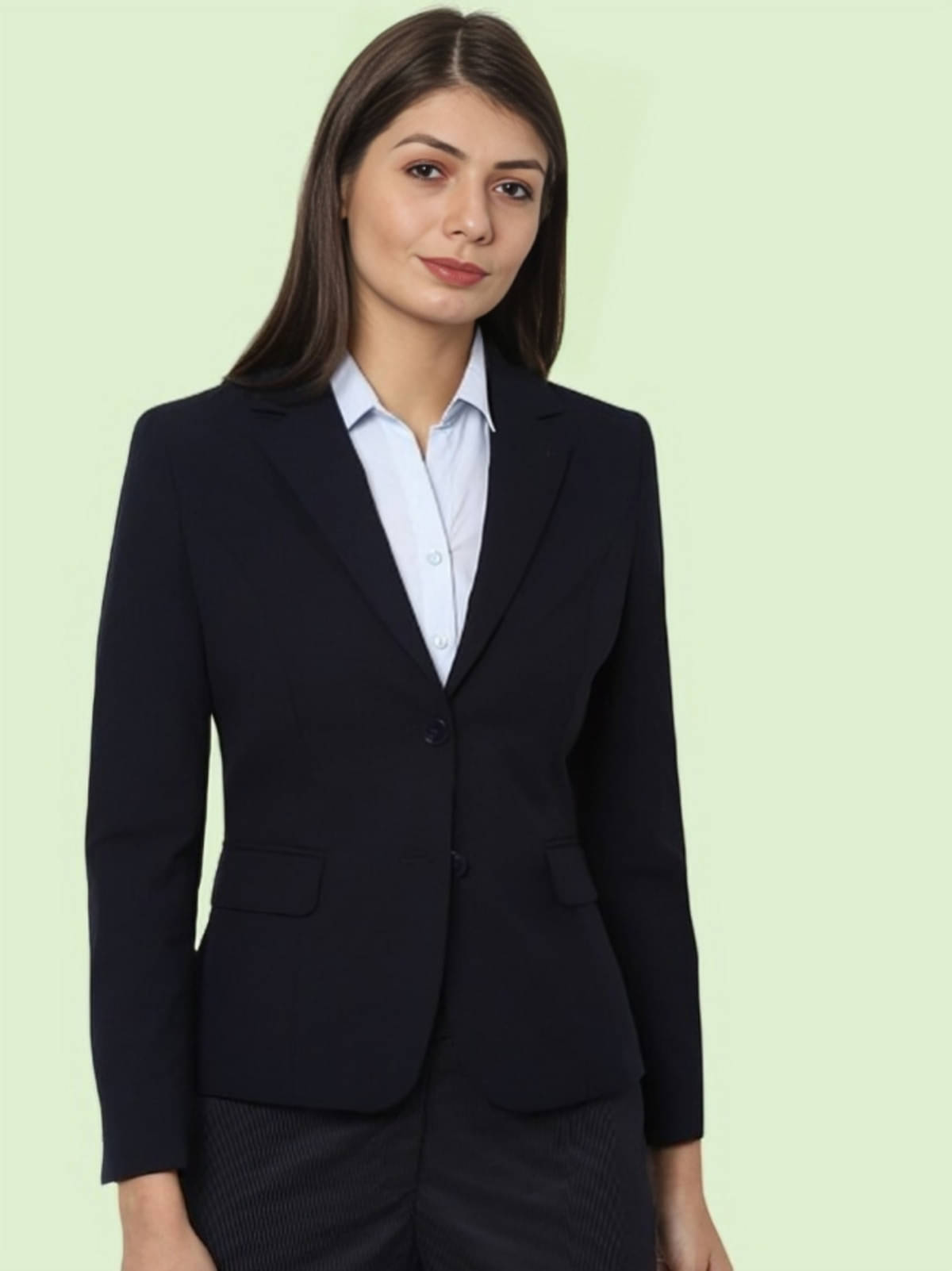 PLUS PARADISE - Cotton Blend Blue Blazers PLUS PARADISE - Cotton Blend Blue Blazers