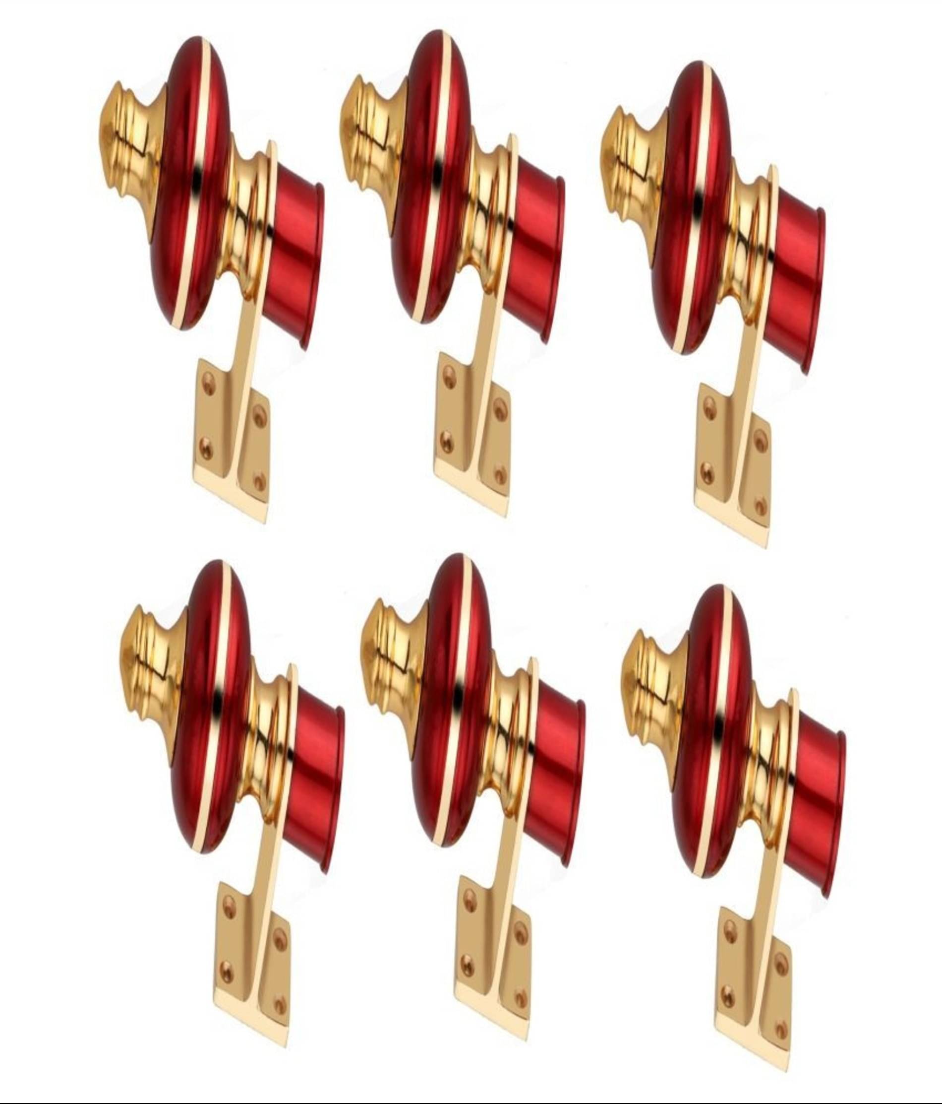 ProHard Red Wrought Iron Single Rod Bracket ( Pack of 6 ) ProHard Red Wrought Iron Single Rod Bracket ( Pack of 6 )