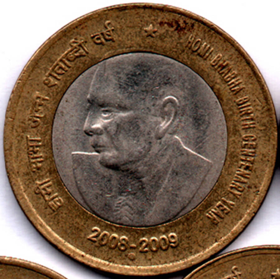 RAJACOINS- 10 / TEN RS / RUPEE VERY RARE BRASS U.N.C. HOMI BHABHA BIRTH CENTENARY YEAR (1 PCS) COMMEMORATIVE COLLECTIBLE- U.N.C. CONDITION RAJACOINS- 10 / TEN RS / RUPEE VERY RARE BRASS U.N.C. HOMI BHABHA BIRTH CENTENARY YEAR (1 PCS) COMMEMORATIVE COLLECTIBLE- U.N.C. CONDITION