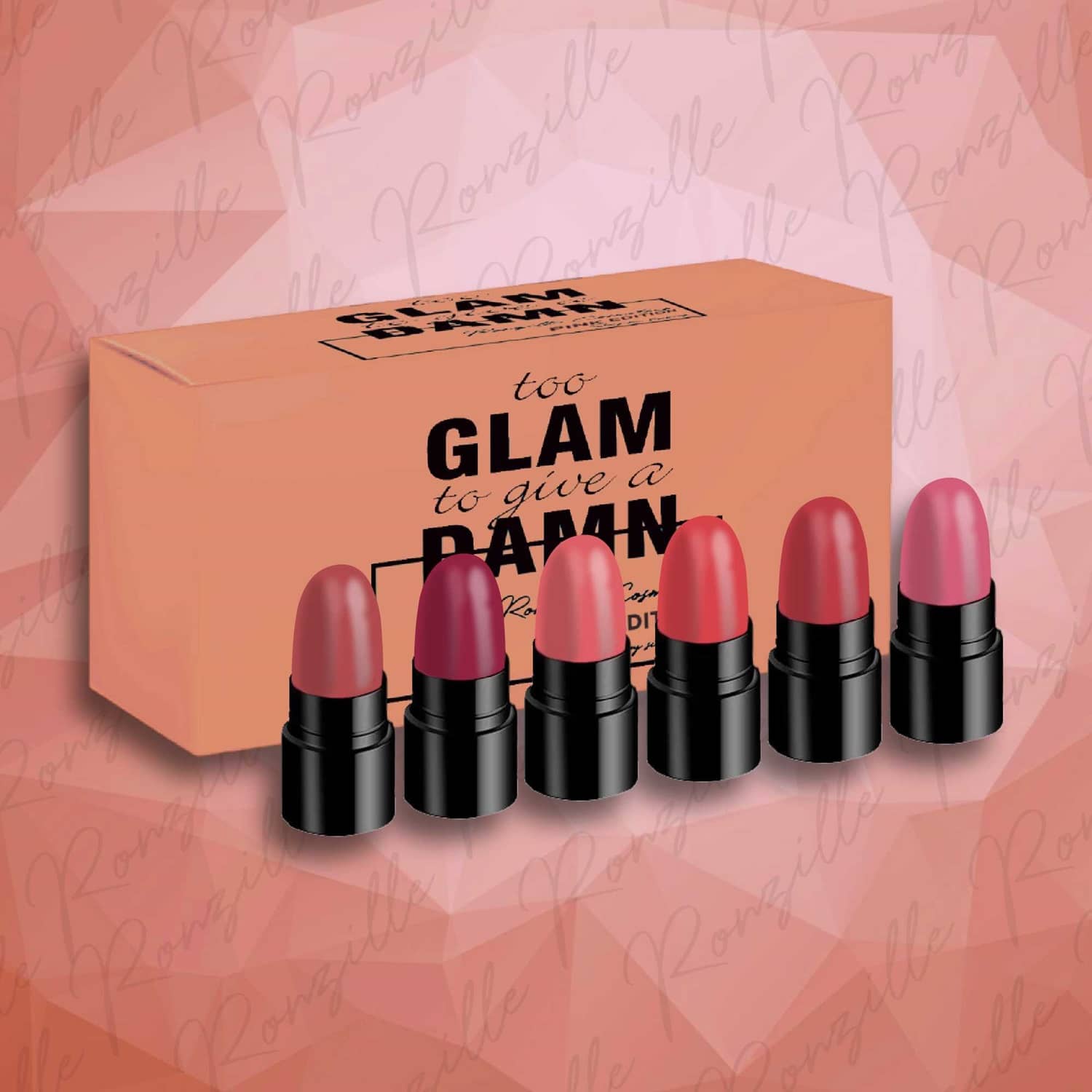 Ronzille
6 Pcs Too Glam To Give A Damn Matte Bullet Lipsticks 1G Each - Nude Edition