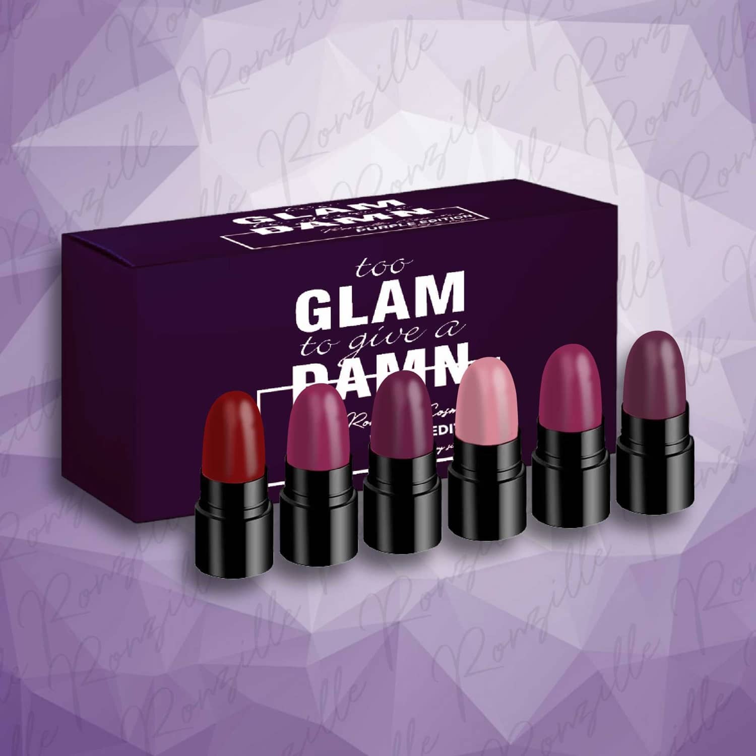 Ronzille
6 Pcs Too Glam To Give A Damn Matte Bullet Lipsticks 1G Each - Nude Edition