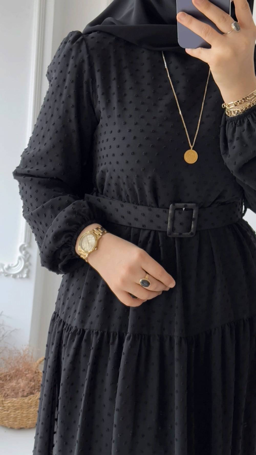     			SARINKU Black Georgette Stitched Burqas without Hijab - Single