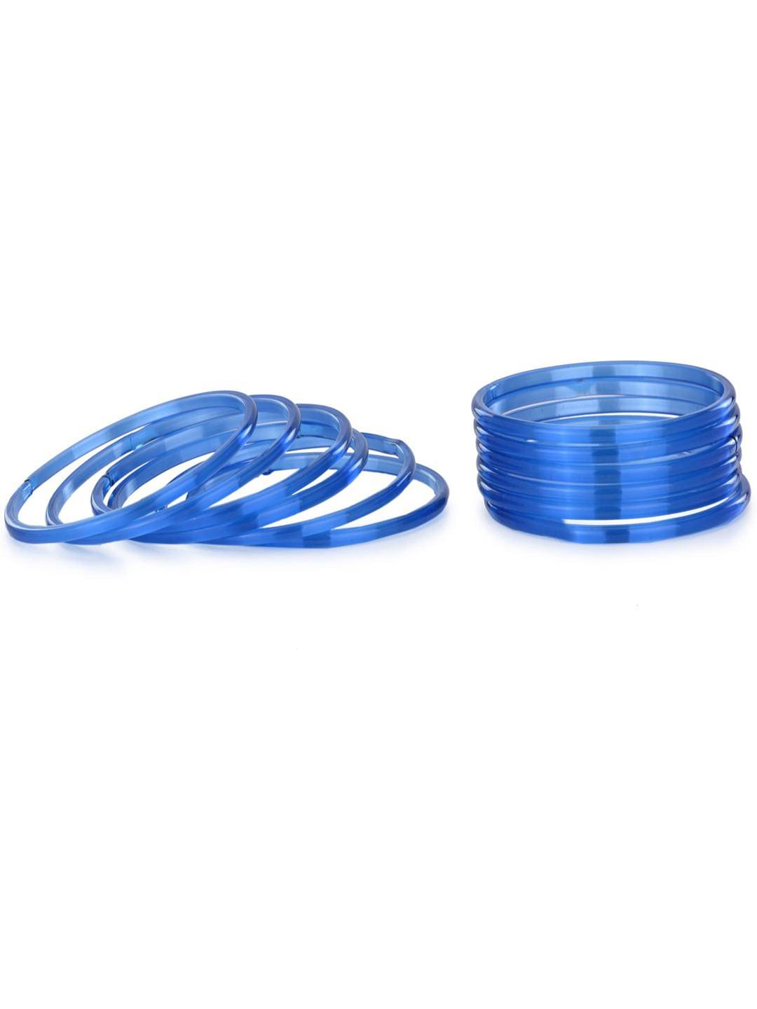     			Somil Blue Bangle Set ( Pack of 12 )