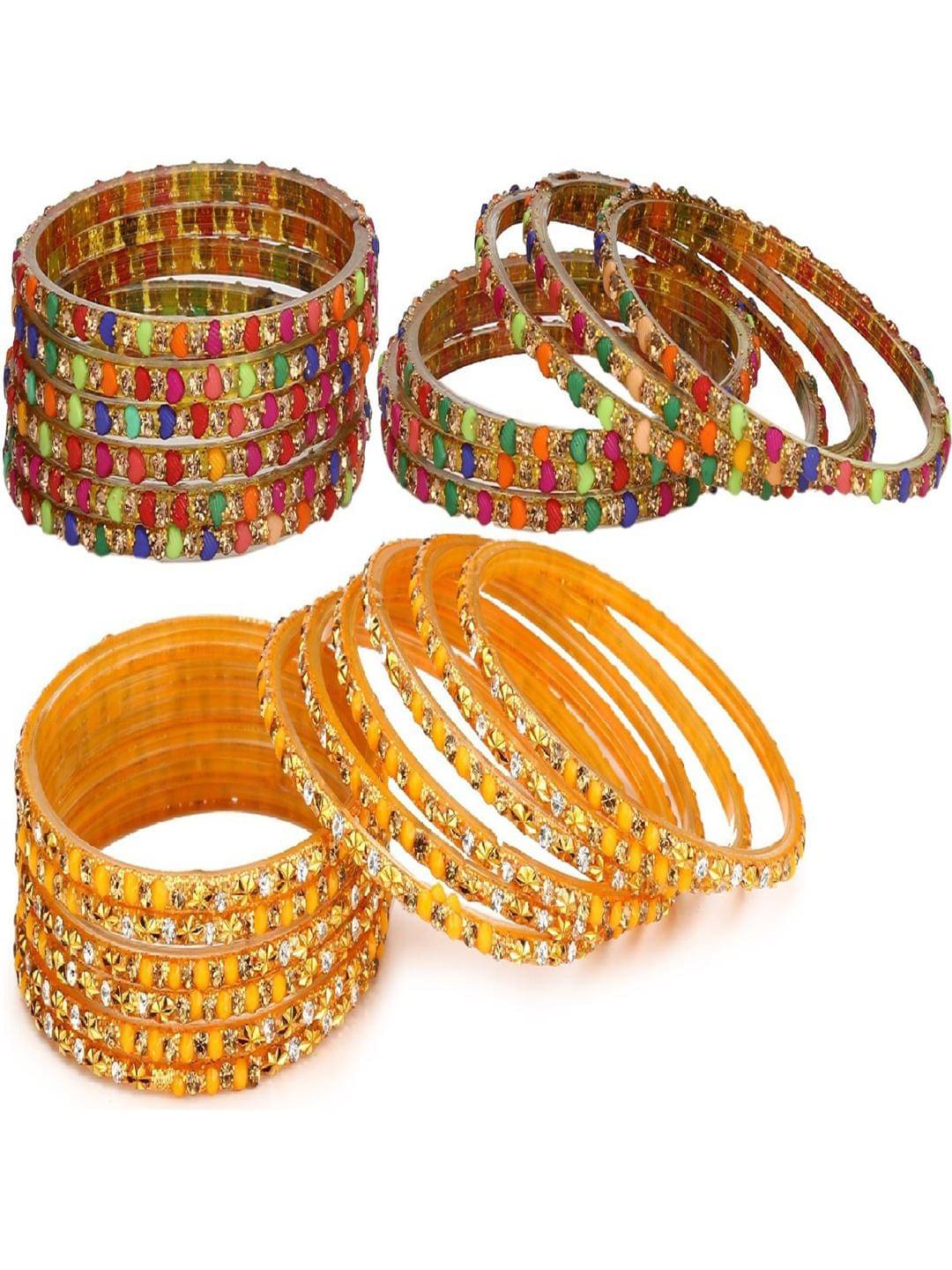 Somil Multicolor Bangle ( Pack of 24 ) Somil Multicolor Bangle ( Pack of 24 )