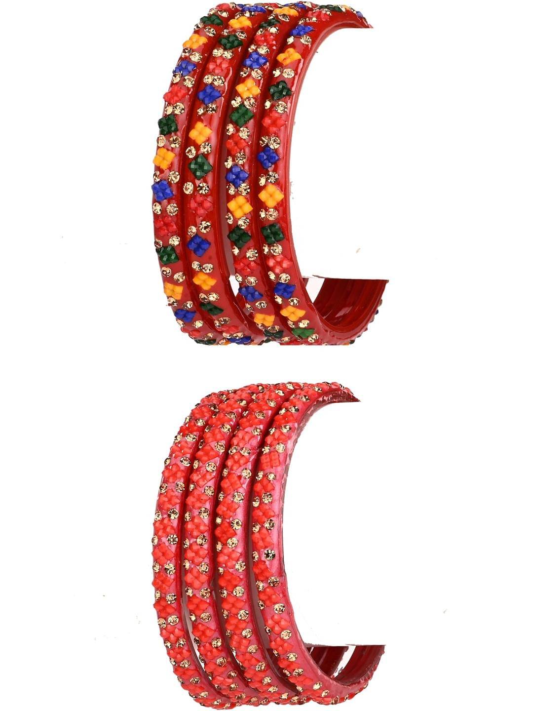 Somil Multicolor Bangle Set ( Pack of 8 ) Somil Multicolor Bangle Set ( Pack of 8 )