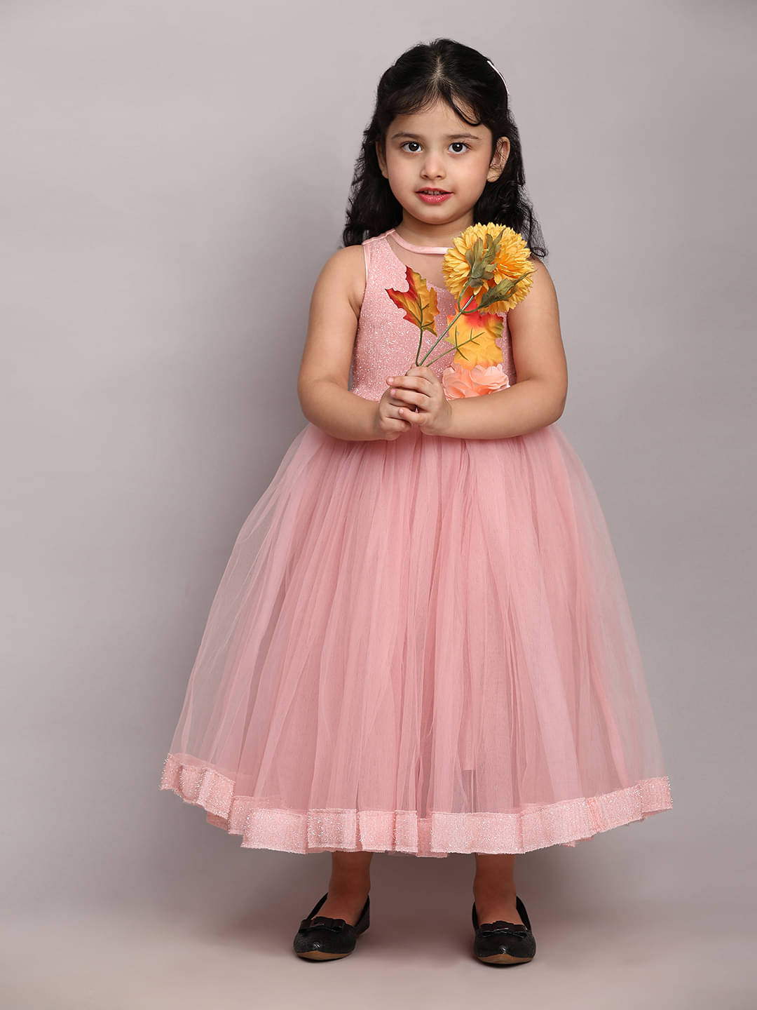 Toy Balloon Kids Net Fit And Flare Dress For Girls ( Pack of 1 , Peach ) Toy Balloon Kids Net Fit And Flare Dress For Girls ( Pack of 1 , Peach )