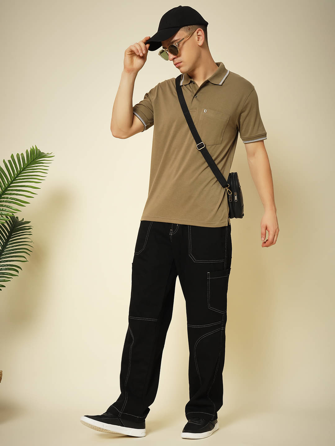 UNIBERRY Pack of 1 Cotton Blend Regular Fit Solid Half Sleeves Men's Polo T Shirt ( Rust Brown ) UNIBERRY Pack of 1 Cotton Blend Regular Fit Solid Half Sleeves Men's Polo T Shirt ( Rust Brown )