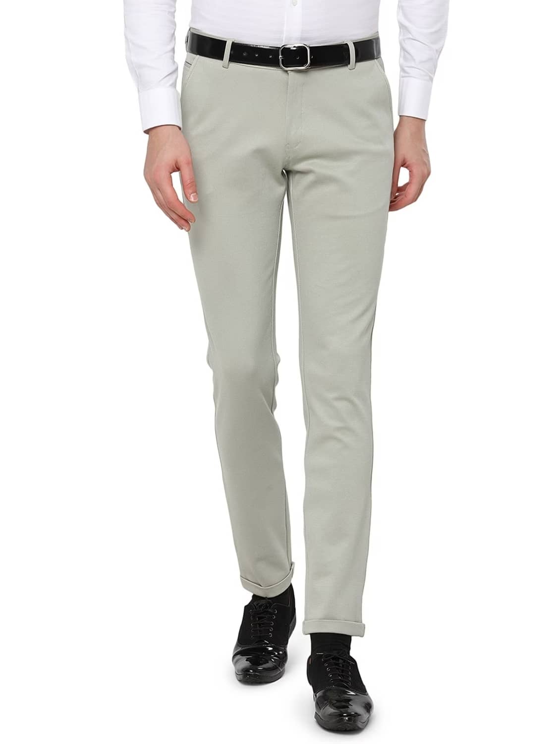 VILLAIN Slim Flat Men's Formal Trouser - Grey ( Pack of 1 ) - Trousers | Buy online on ZillyBuy