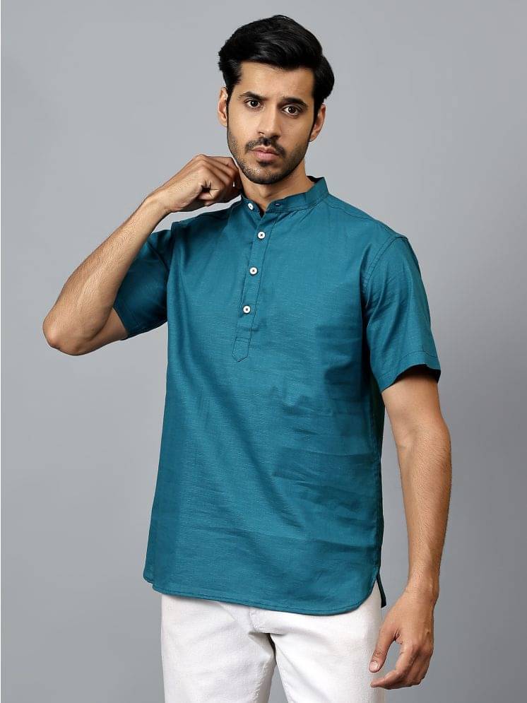 Yugnik Dark Indigo Cotton Men's Regular Kurta ( Pack of 1 ) Yugnik Dark Indigo Cotton Men's Regular Kurta ( Pack of 1 )