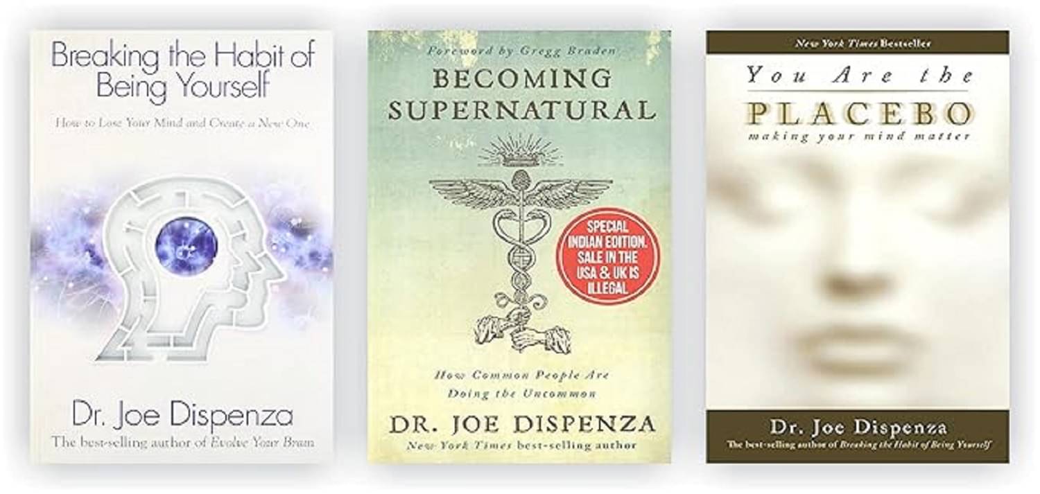     			3 Books Set by Dr Joe Dispenza [Breaking The Habit of Being Yourself; You Are the Placebo & Becoming Supernatural] [Paperback;