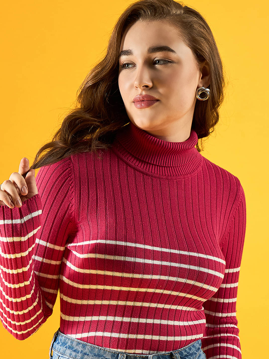 98 Degree North Cotton High Neck Women's Pullovers - Pink (Pack of 1) 98 Degree North Cotton High Neck Women's Pullovers - Pink (Pack of 1)