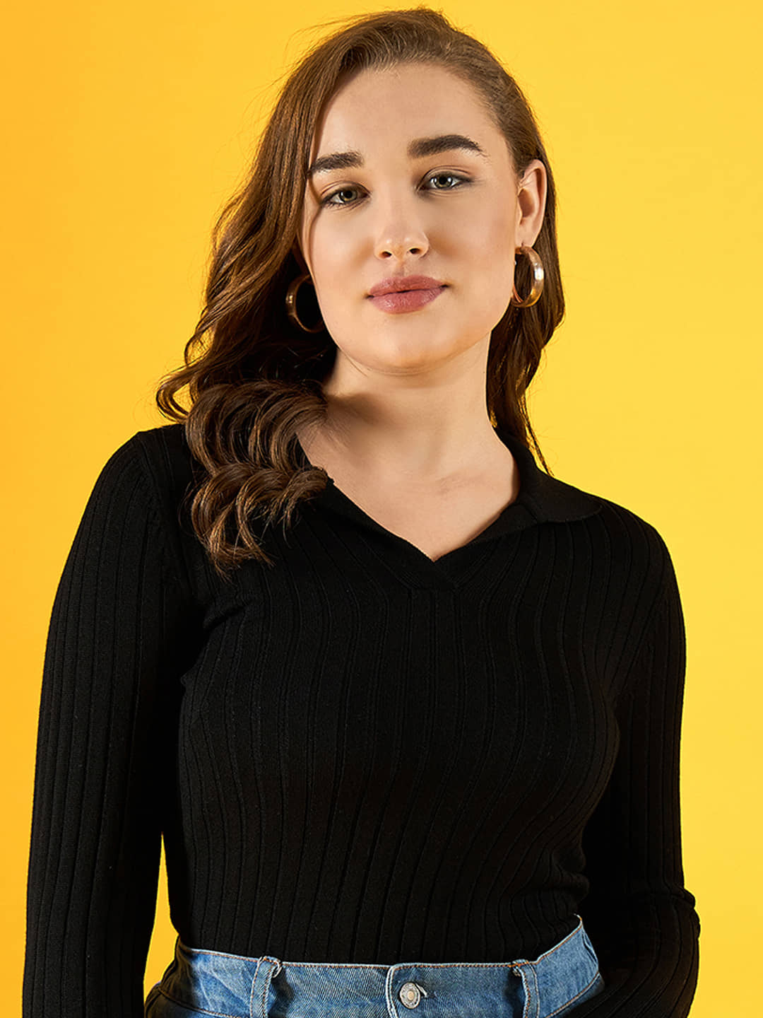 98 Degree North Cotton Regular Collar Women's Pullovers - Black (Pack of 1)