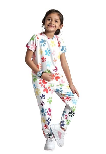 ASTYLOR Pack of 1 Girls Lycra Top With Pants ( Multi Color )
