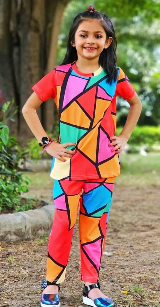     			ASTYLOR Pack of 1 Girls Lycra Top With Pants ( Multicolor )