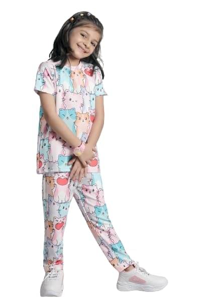     			ASTYLOR Pack of 1 Girls Lycra Top With Pants ( Multicolor )