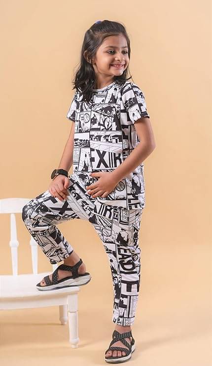     			ASTYLOR Pack of 1 Girls Lycra Top With Pants ( Multi Color )