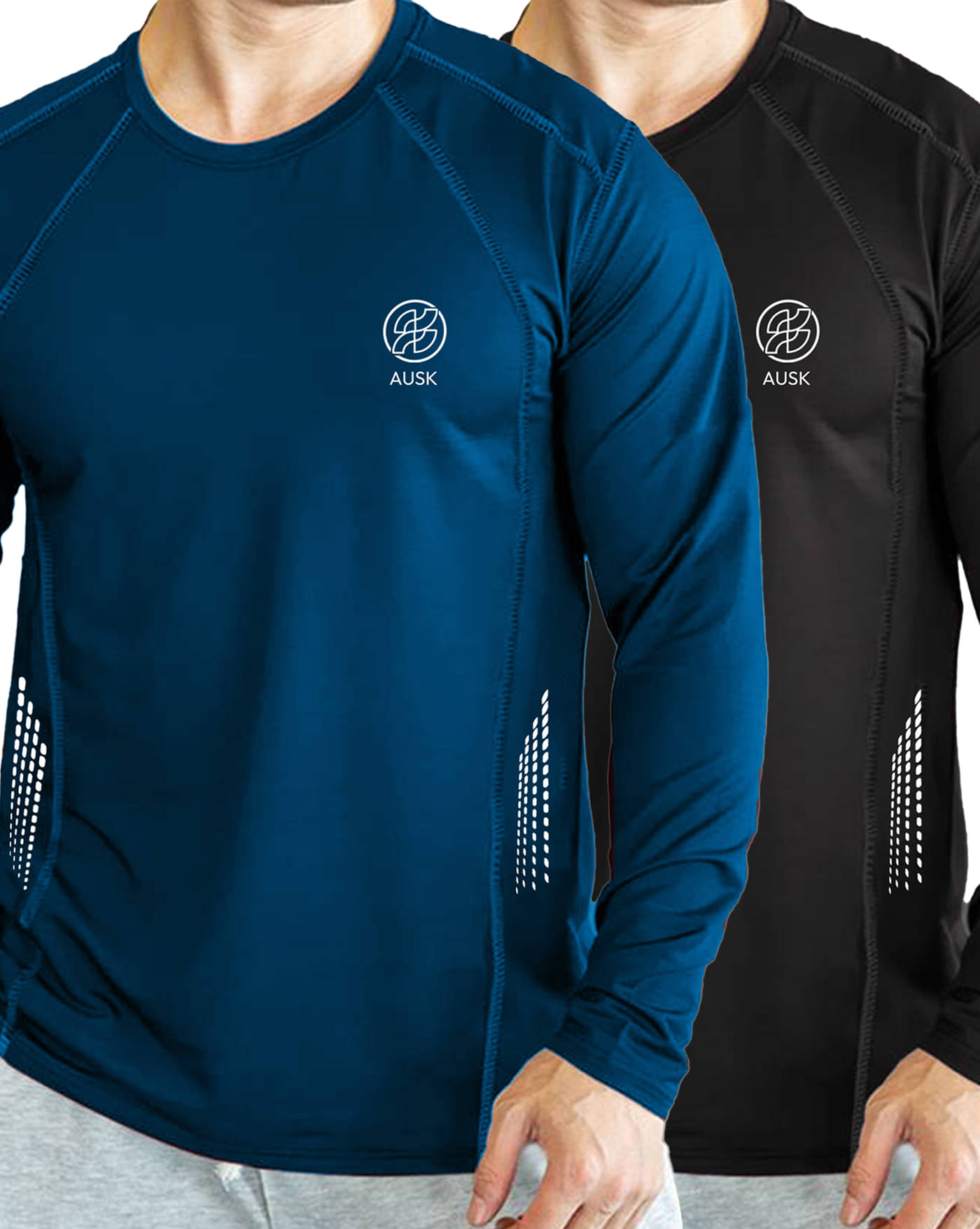 AUSK Pack of 2 Cotton Blend Regular Fit Men's T-Shirt ( Teal Blue ) AUSK Pack of 2 Cotton Blend Regular Fit Men's T-Shirt ( Teal Blue )
