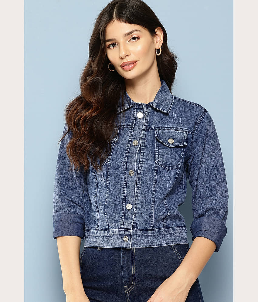 Aarika - Denim Navy Jackets Pack of 1 - Jackets & Coats | Buy online on ZillyBuy