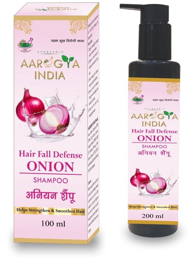 Aarogya India Onion Shampoo For Hair Fall Defense Liquid 200 Ml Pack of 1 Aarogya India Onion Shampoo For Hair Fall Defense Liquid 200 Ml Pack of 1
