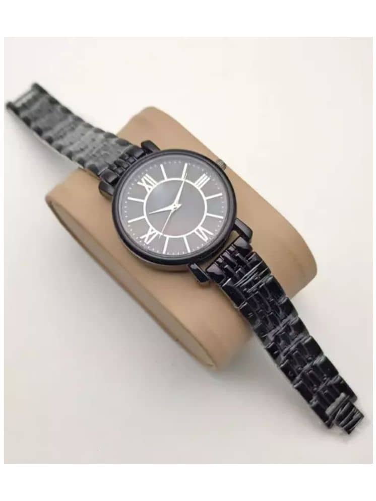 EEWHI Black Metal Analog Womens Watch
